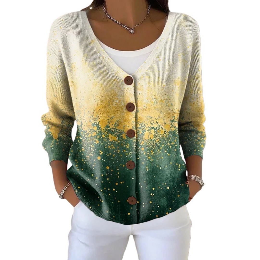 Women Christmas Cardigan Fashion Long Sleeve Button-Up Sweater Casual Streetwear
